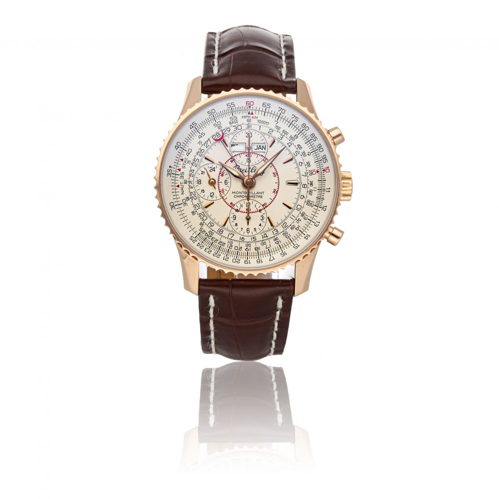 BREITLING | MONTBRILLIANT DATORA LIMITED EDITION R2133012/G624 Limited Edition 395/500 A ROSE GOLD AUTOMATIC WINDING WRISTWATCH CIRCA 2009