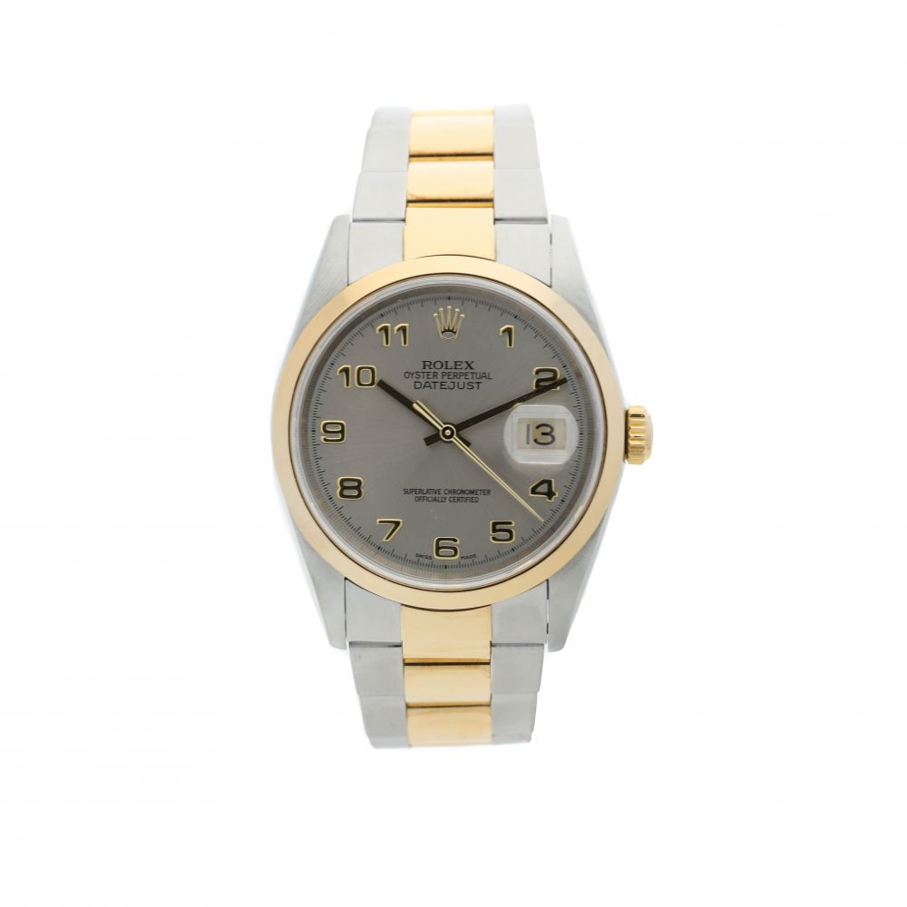 ROLEX | REFERENCE 16203 DATEJUST A STAINLESS STEEL AND YELLOW GOLD AUTOMATIC WRISTWATCH WITH DATE AND BRACELET, CIRCA 2000