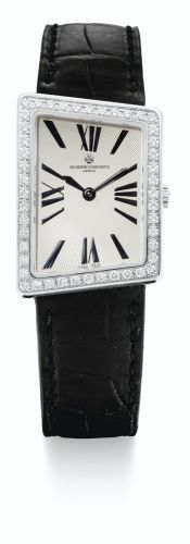 Vacheron Constantin.A LADY'S WHITE GOLD AND DIAMOND-SET ASYMMETRICAL WRISTWATCH REF 25520 MCMLXXII CIRCA 2000