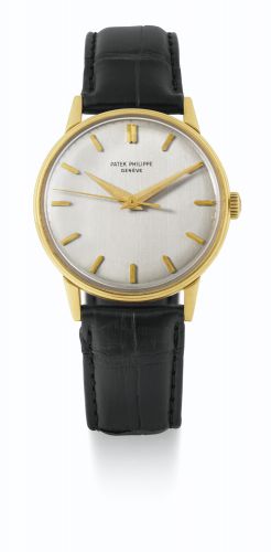 Patek Philippe.A YELLOW GOLD CENTER SECONDS WRISTWATCH REF 3411 MVT 709247 CASE 2619478 MADE IN 1961