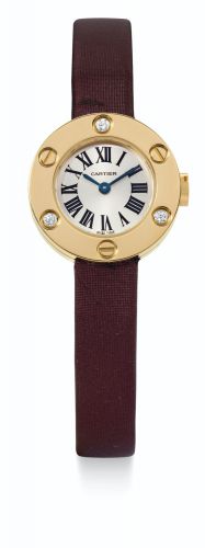Cartier.A LADY'S PINK GOLD AND DIAMOND-SET WRISTWATCH LOVE CIRCA 2012