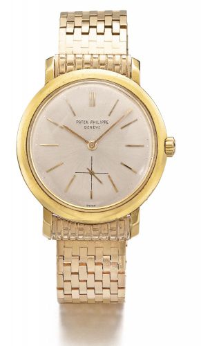 Patek Philippe.A YELLOW GOLD AUTOMATIC WRISTWATCH WITH BRACELET REF 3440 MVT 1113757 CASE 315316 MADE IN 1963