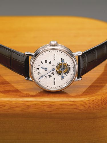 Breguet.A VERY FINE AND RARE PLATINUM TOURBILLON REGULATOR WRISTWATCH REF 5307 NO 4129 CIRCA 2010