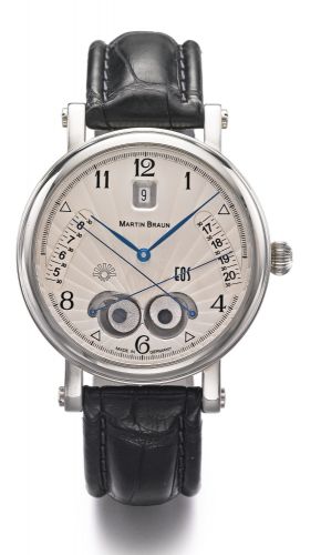 Martin Braun.A STAINLESS STEEL AUTOMATIC WRISTWATCH WITH DATE, SUNRISE AND SUNSET REF 42Y EOS CIRCA 2005