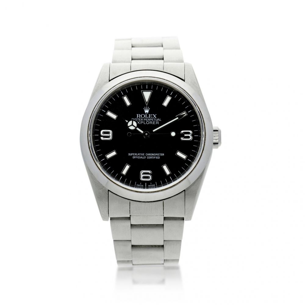 ROLEX | REFERENCE 14270 EXPLORER A STAINLESS STEEL AUTOMATIC WRISTWATCH WITH BRACELET, CIRCA 1998