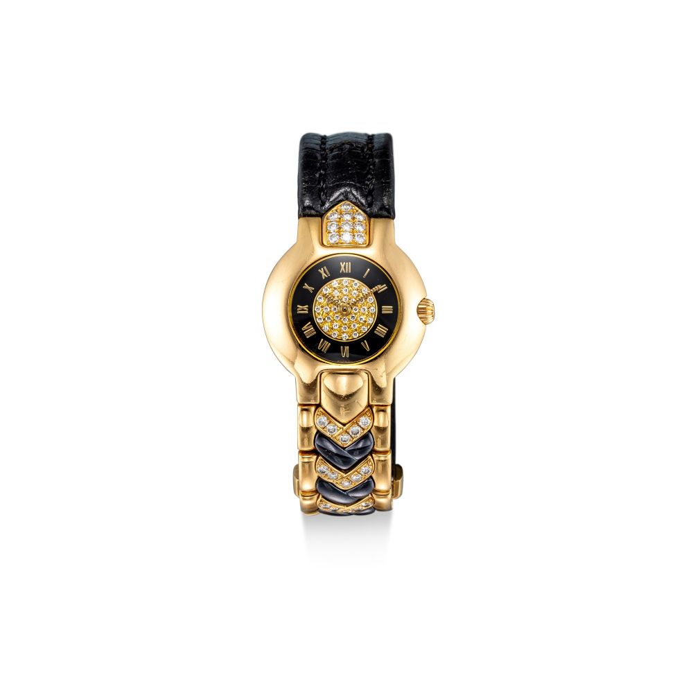 GIANNI VERSACE | OROLOGI A LIMITED EDITION YELLOW GOLD AND DIAMOND-SET WRISTWATCH, CIRCA 1995