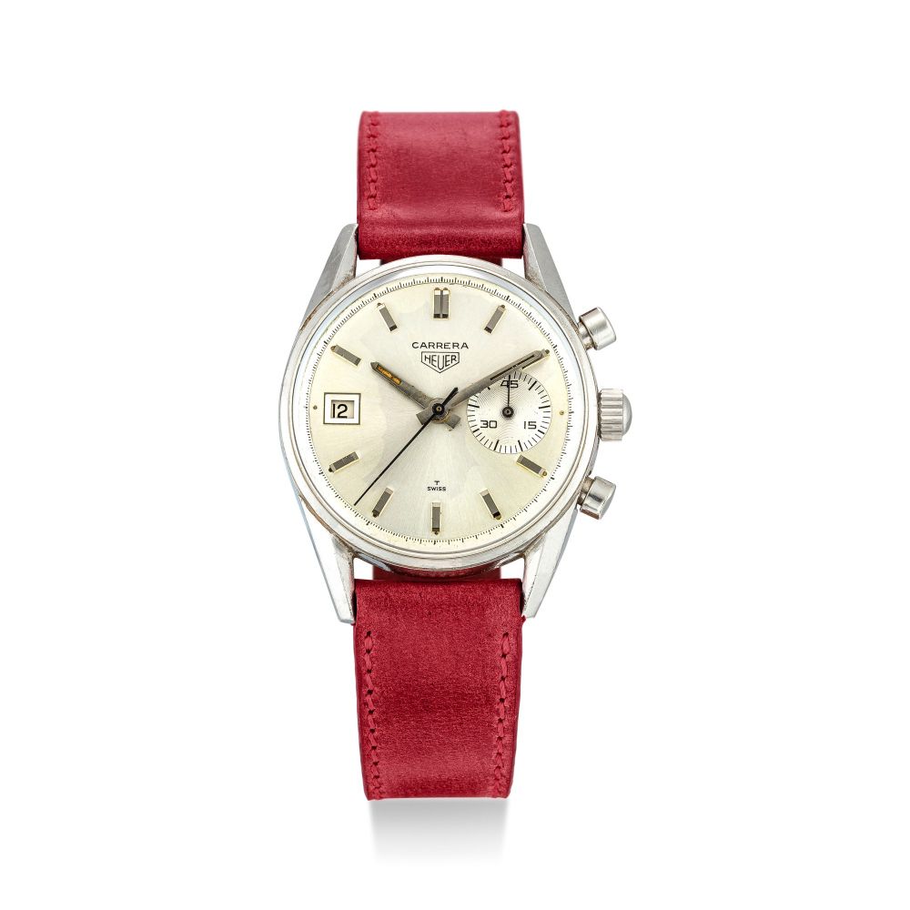 HEUER | CARRERA DATO 45, REFERENCE 3147S A STAINLESS STEEL CHRONOGRAPH WRISTWATCH WITH DATE, CIRCA 1960
