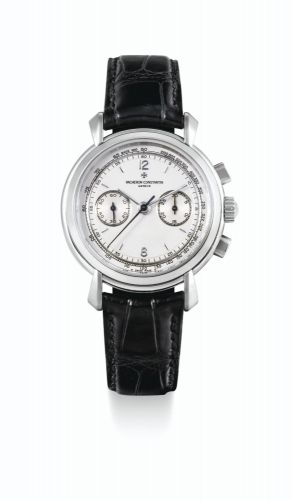 Vacheron Constantin.A FINE PLATINUM CHRONOGRAPH WRISTWATCH WITH REGISTER REF 47111/1 CASE 743605 LES HISTORIQUES CIRCA 2004