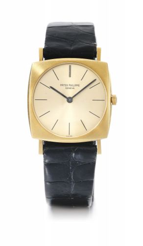Patek Philippe.A FINE YELLOW GOLD SQUARE WRISTWATCH REF 3523 MVT 1166729 CASE 2657227 MADE IN 1971