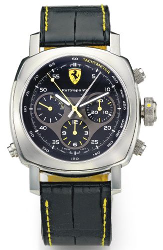 Panerai.A LIMITED EDITION STAINLESS STEEL AUTOMATIC SPLIT-SECONDS CHRONOGRAPH WRISTWATCH REF FER00010 NO 440/500 LUMINOR SCUDERIA CIRCA 2006