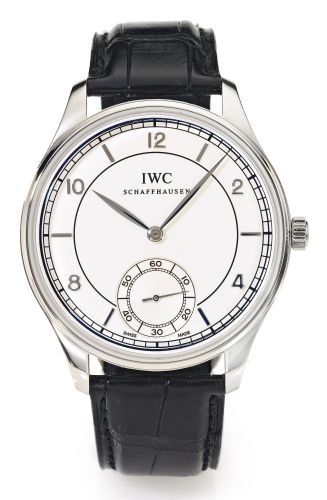 IWC.AN OVERSIZED PLATINUM LIMITED EDITION WRISTWATCH REF 5445 MVT 3030790 CASE 3313558 NO 028/500 PORTUGUESE CIRCA 2008