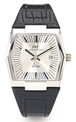 IWC.AN OVERSIZED PLATINUM LIMITED EDITION AUTOMATIC WRISTWATCH WITH DATE AND CENTER SECONDS REF 5461 MVT 3035307 CASE 3305659 NO 028/500 DA VINCI CIRCA 2008