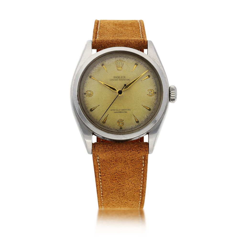 Rolex | Oyster Perpetual, Reference 6084, A stainless steel wristwatch, Circa 1953 | 勞力士 | Oyster Perpetual 型號6084 精鋼腕錶，約1953年製