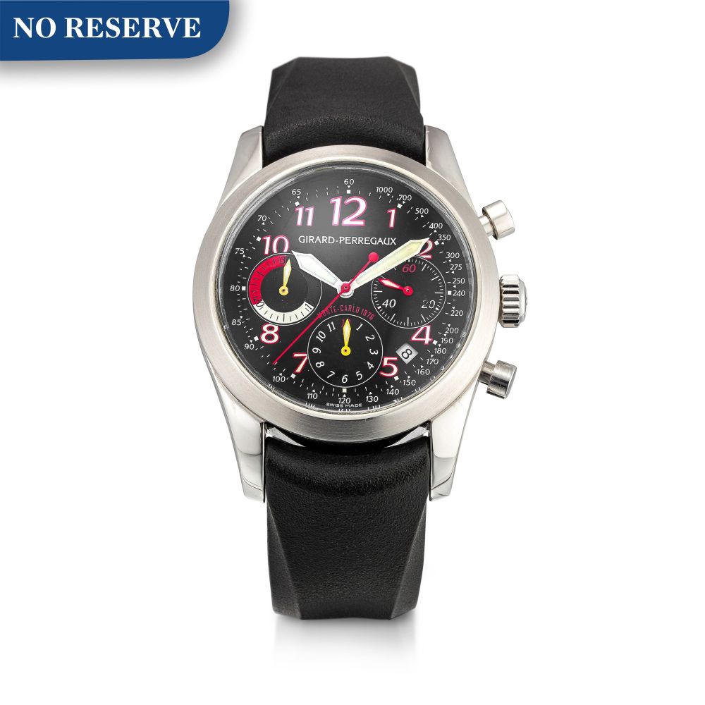 Girard-Perregaux | Chrono Monte-Carlo Rally, Reference 49541, A limited edition stainless steel chronograph wristwatch with date, Circa 2006 | 芝柏 | Chrono Monte-Carlo Rally 型號49541 限量版精鋼計時腕錶，備日期顯示，約2006年製