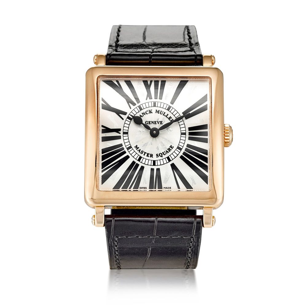 Franck Muller | Master Square, Reference 6002 M QZ R HO, A pink gold wristwatch, Circa 2010 | Master Square 型號6002 M QZ R HO 粉紅金腕錶，約2010年製