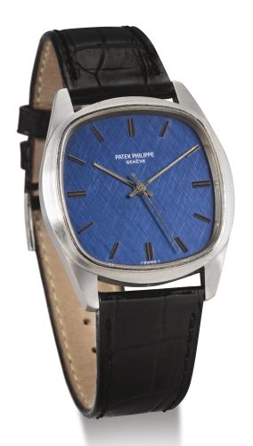 Patek Philippe.A WHITE GOLD CUSHION-FORM AUTOMATIC CENTER SECONDS WRISTWATCH REF 3585 MVT 1181931 CASE 2700834 CIRCA 1970.A WHITE GOLD CUSHION-FORM AUTOMATIC CENTER SECONDS WRISTWATCH REF 3585 MVT 1181931 CASE 2700834 CIRCA 1970