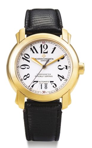 Vacheron Constantin.A YELLOW GOLD AUTOMATIC CENTER SECONDS WRISTWATCH WITH DATE REF 42015 CASE 735859 MALTE GRANDE DATE CIRCA 2000.A YELLOW GOLD AUTOMATIC CENTER SECONDS WRISTWATCH WITH DATE REF 42015 CASE 735859 MALTE GRANDE DATE CIRCA 2000