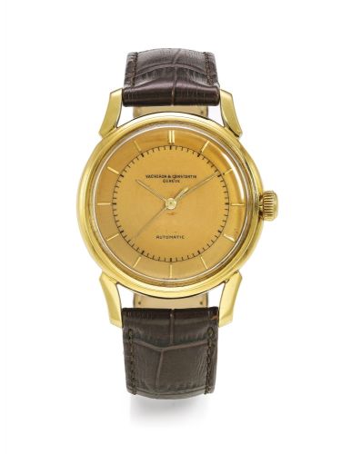 Vacheron Constantin.A YELLOW GOLD AUTOMATIC CENTRE SECONDS WRISTWATCH WITH BUMPER MOVEMENT REF 4465 MVT 501666 CASE 341998 MADE IN 1953.A YELLOW GOLD AUTOMATIC CENTRE SECONDS WRISTWATCH WITH BUMPER MOVEMENT REF 4465 MVT 501666 CASE 341998 MADE IN 1953