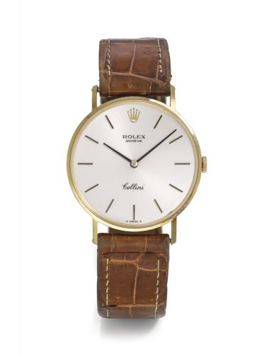Rolex.A THIN YELLOW GOLD WRISTWATCH REF 3833 CASE 3651432 CELLINI CIRCA 1972.A THIN YELLOW GOLD WRISTWATCH REF 3833 CASE 3651432 CELLINI CIRCA 1972