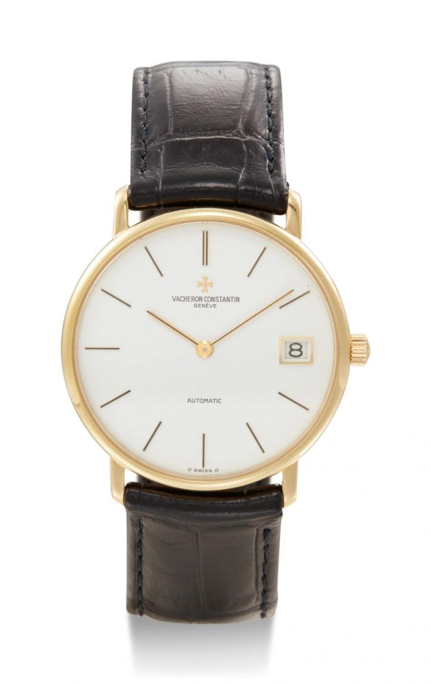 VACHERON CONSTANTIN | PATRIMONY, REFERENCE 44001/2, A YELLOW GOLD WRISTWATCH WITH DATE, CIRCA 1990
