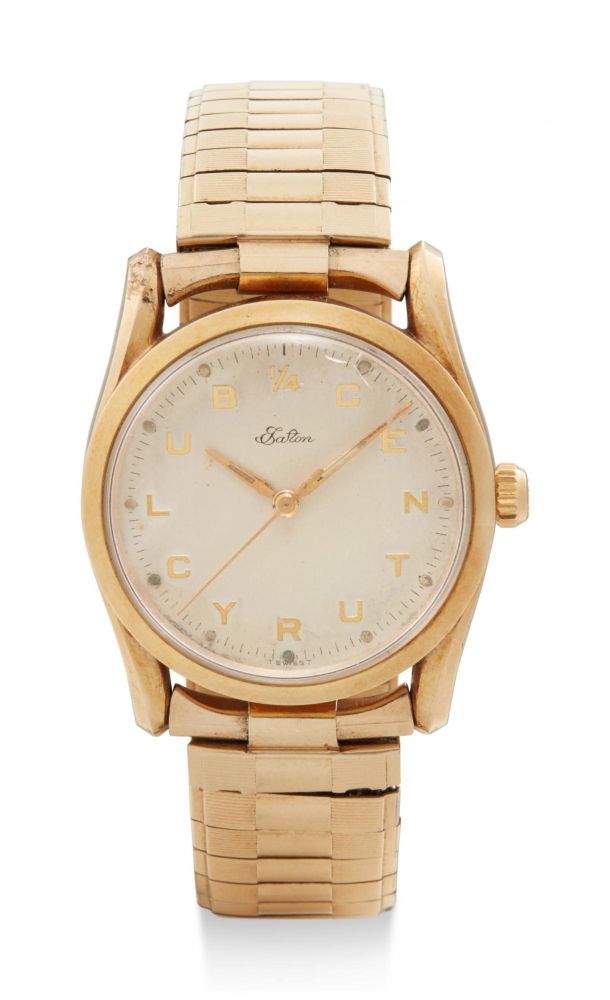 ROLEX | REFERENCE 5590, A YELLOW GOLD WRISTWATCH WITH BRACELET, MADE FOR EATON 1/4 CENTURY CLUB, CIRCA 1959