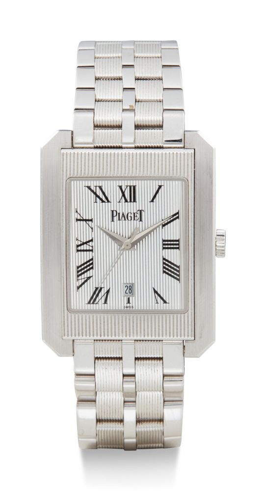 PIAGET | PROTOCOLE, REFERENCE 26100, A WHITE GOLD WRISTWATCH WITH DATE AND BRACELET, CIRCA 2000