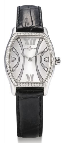 Ulysse Nardin.A STAINLESS STEEL AND DIAMOND-SET TONNEAU-FORM AUTOMATIC WRISTWATCH NO 1818 MICHELANGELO CIRCA 2005.A STAINLESS STEEL AND DIAMOND-SET TONNEAU-FORM AUTOMATIC WRISTWATCH NO 1818 MICHELANGELO CIRCA 2005