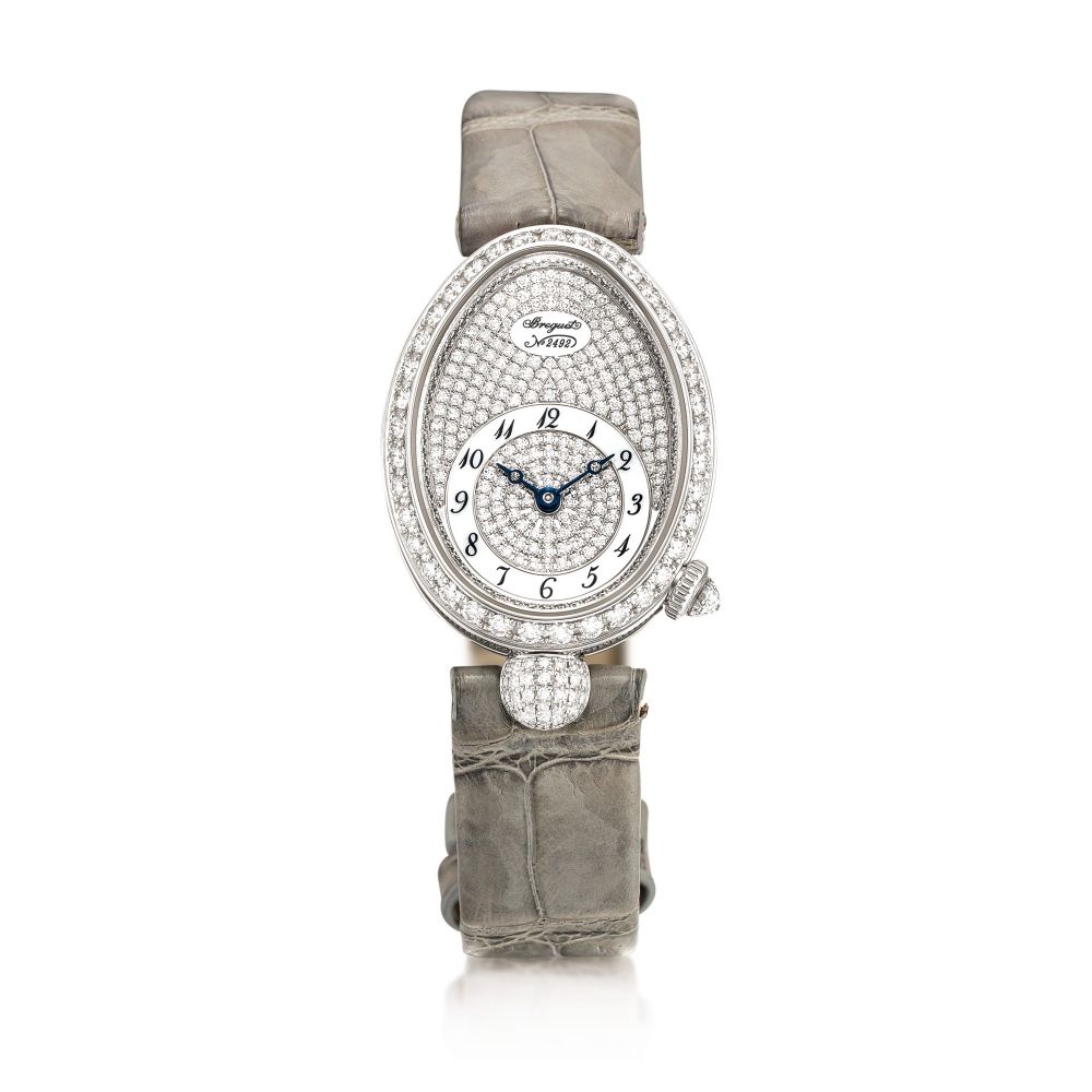 Breguet | Reine de Naples, Reference 8928, A white gold and diamond-set wristwatch with mother-of-pearl dial, Circa 2014 | 寶璣 | Reine de Naples 型號8928 白金鑲鑽石腕錶，備珠母貝錶盤，約2014年製
