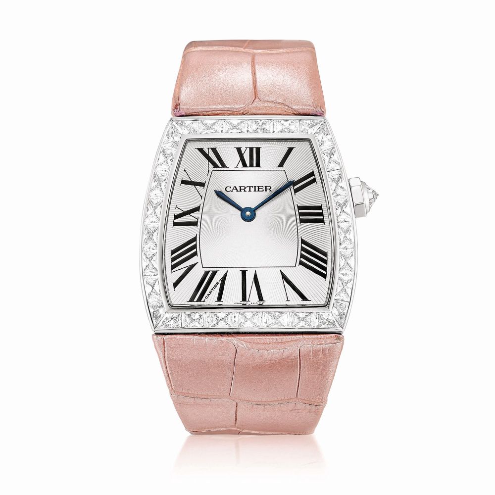 Cartier | La Dona, Reference 6013, A white gold and diamond-set wristwatch, Circa 2000 | 卡地亞 | La Dona 型號6013 白金鑲鑽石腕錶，約2000年製