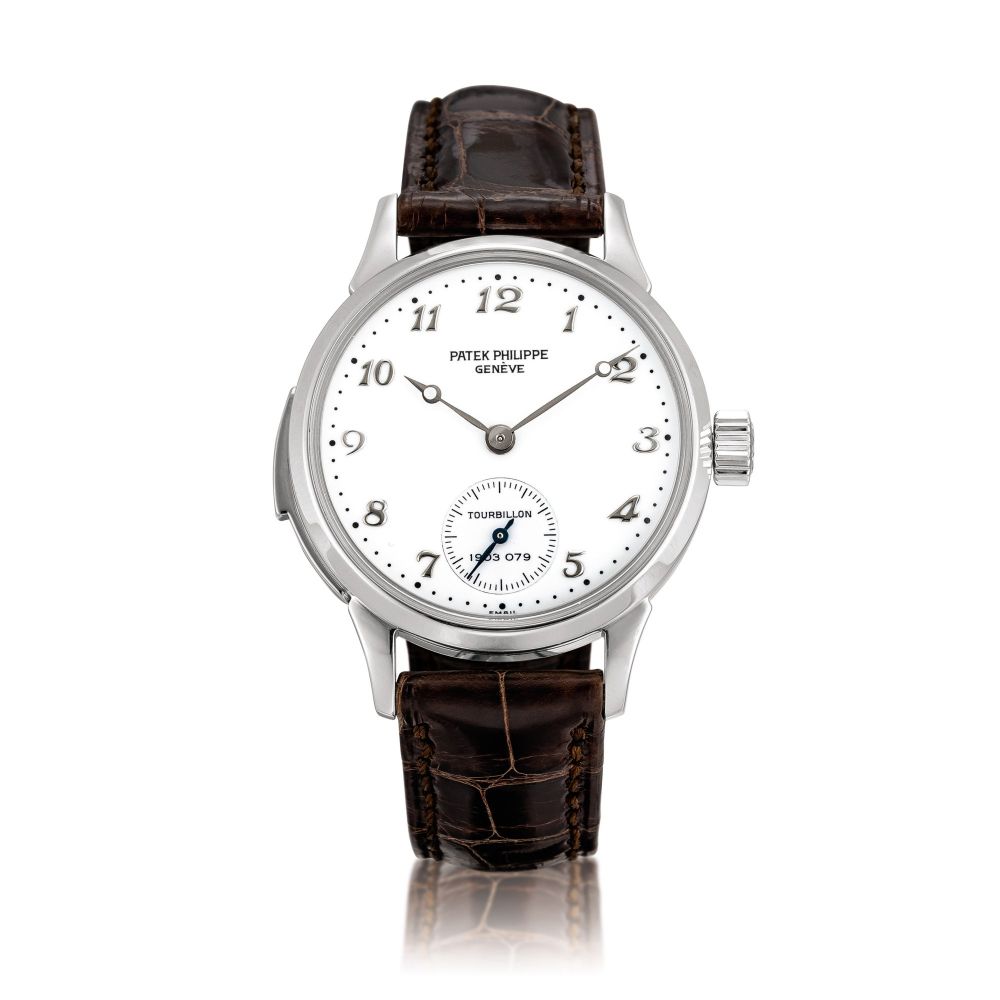 Patek Philippe | Reference 3939HP, A platinum minute repeating tourbillon wristwatch with enamel dial and Breguet numerals, Made in 2002 | 百達翡麗 | 型號3939HP 鉑金三問陀飛輪腕錶，備琺瑯錶盤及寶璣式時標，2002年製