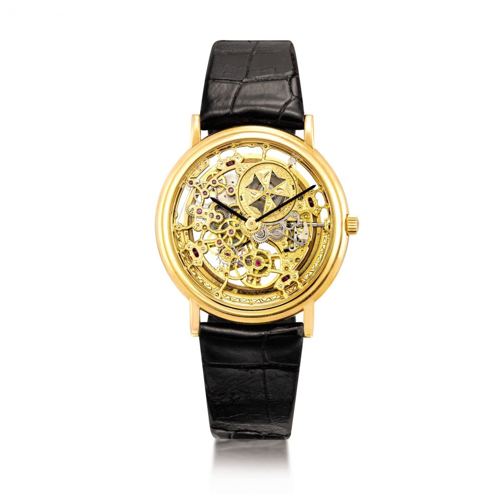 Vacheron Constantin | Patrimony Squelette, Reference 43038 | A yellow gold skeletonized wristwatch, Circa 1994 | 江詩丹頓 | Patrimony Squelette 型號43038 黃金鏤空腕錶，約1994年製