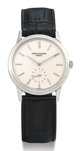 Patek Philippe.A LIMITED EDITION STAINLESS STEEL WRISTWATCH, MADE FOR THE JAPANESE MARKET TO COMMEMORATE THE 150TH ANNIVERSARY OF THE BRAND REF 3718 MVT 1814882 CASE 2856884 MADE IN 1988.A LIMITED EDITION STAINLESS STEEL WRISTWATCH, MADE FOR THE JAPANESE 