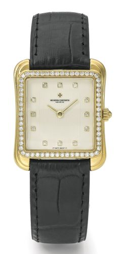 Vacheron Constantin A FINE YELLOW GOLD AND DIAMOND-SET SQUARE WRISTWATCH REF 31100 MVT 787667 CASE 658292 TOLEDO CIRCA 2000