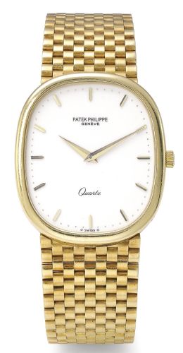 Patek Philippe A YELLOW GOLD OVAL BRACELET WATCH REF 3838/1 MVT 1503174 CASE 546259 ELLIPSE MADE IN 1980