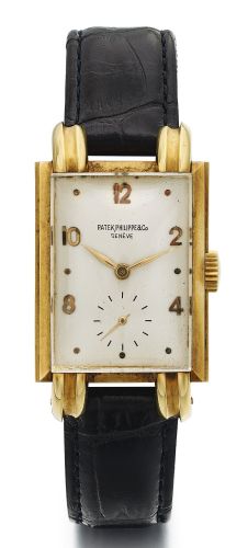Patek Philippe A YELLOW GOLD RECTANGULAR WRISTWATCH REF 1480 MVT 838445 CASE 509660 MADE IN 1946