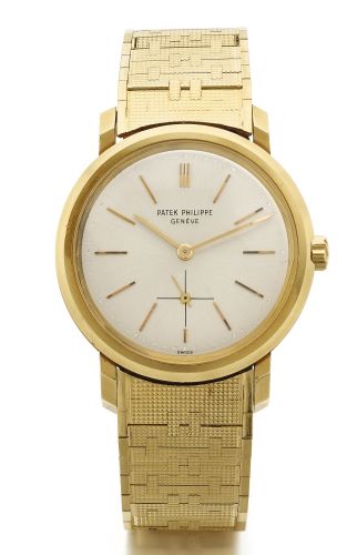 Patek Philippe A YELLOW GOLD AUTOMATIC WRISTWATCH WITH BRACELET REF 3440 MVT 1111109 CASE 311544 MADE IN 1961