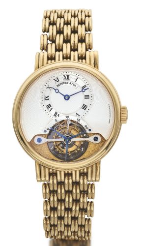 Breguet A FINE YELLOW GOLD TOURBILLON BRACELET WATCH REF 3350 NO 4794 CLASSIQUE CIRCA 2005