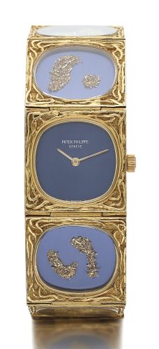 Patek Philippe A RARE AND UNUSUAL LADY'S YELLOW GOLD BRACELET WATCH REF 4120/1 MVT 1247177 CASE 2704125 MADE IN 1972