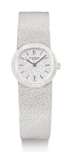 Patek Philippe A LADY'S WHITE GOLD BRACELET WATCH REF 4139/1 MVT 1264605 CASE 523938 MADE IN 1973