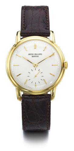 Patek Philippe A YELLOW GOLD WRISTWATCH REF 2484 MVT 746655 CASE 698931 MADE IN 1956