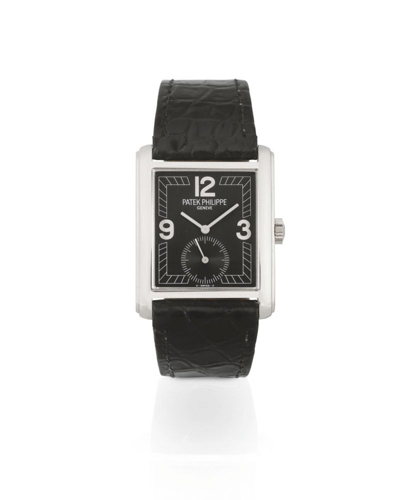 PATEK PHILIPPE | GONDOLO, RECTANGULAR WHITE GOLD WRISTWATCH, MADE IN 1998 [GONDOLO, MONTRE RECTANGULAIRE EN OR BLANC]