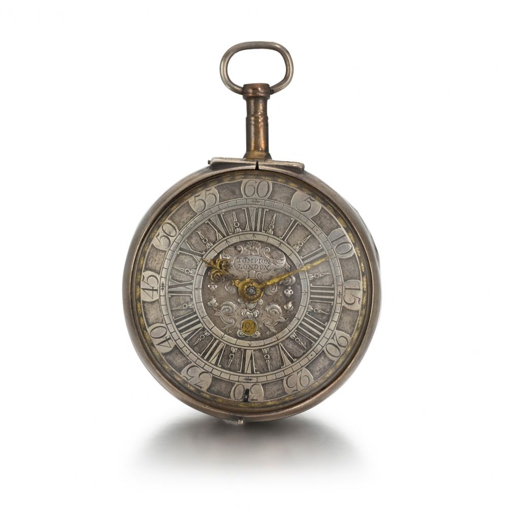 CONTINENTAL | A SILVER VERGE WATCH WITH DATE, CIRCA 1710