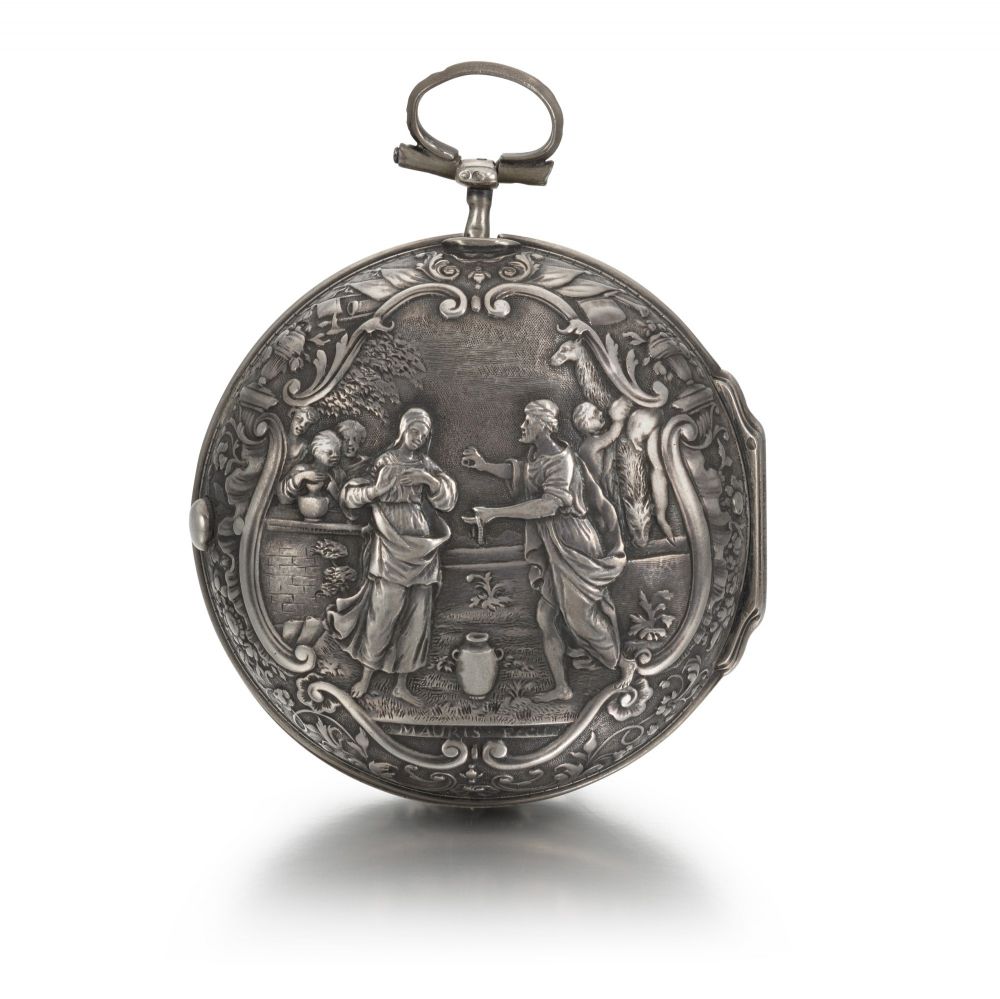 CONTINENTAL | A SILVER PAIR CASED REPOUSSE VERGE WATCH, CIRCA 1740