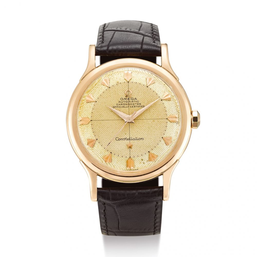 OMEGA | CONSTELLATION, REFERENCE 2782 A PINK GOLD WRISTWATCH, CIRCA 1950 | 奧米茄 | Constellation 型號2782 黃金腕錶，機芯編號13917851，錶殼編號11342621，約1950年製