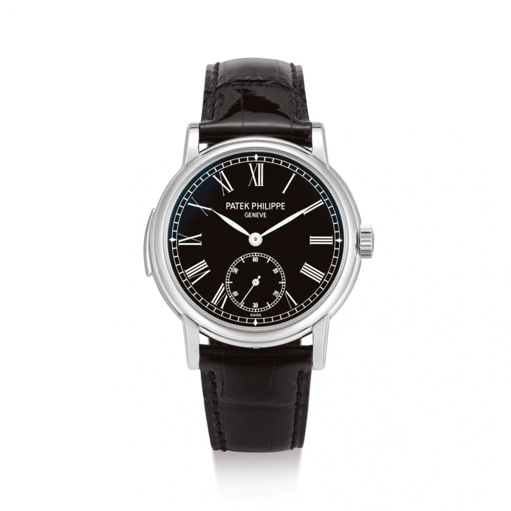 PATEK PHILIPPE | REFERENCE 5078 A PLATINUM MINUTE REPEATING WRISTWATCH WITH BLACK LACQUERED DIAL, CIRCA 2016 |  | 百達翡麗 | 型號5078 鉑金三問腕錶，備黑漆錶盤，機芯編號5175920，錶殼編號6122593，約2016年製
