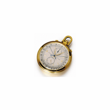PATEK PHILIPPE CO., GENEVE, NO. 868881, CI RCA 1960, REF. 755, A RARE GOLD SPLIT SECOND
