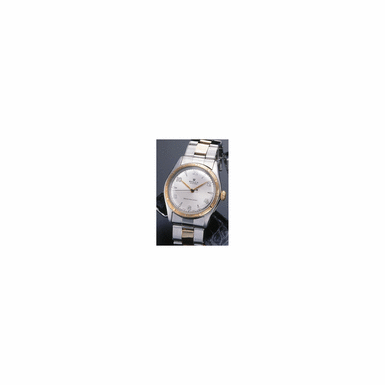 A STAINLESS STEEL AND GOLD SWEEP SECONDS WRISTWATCH WITH BRACELET, ROLEX OYSTER, REF.5059, CIRCA 1950