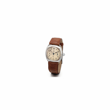ROLEX - A rare silver cushion form chronograph wristwatch with register 1929, ref.2022