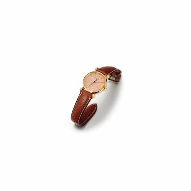 A RARE PINK GOLD WRISTWATCH WITH INDIRECT CENTER SECONDS AND UNUSUAL LUGS, PATEK PHILIPPE CO., GEN