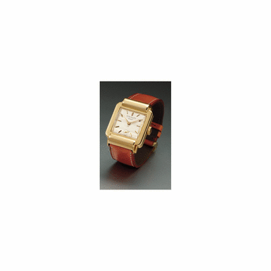 A GOLD SQUARE WRISTWATCH WITH HOODED LUGS, PATEK PHILIPPE CO., GEN